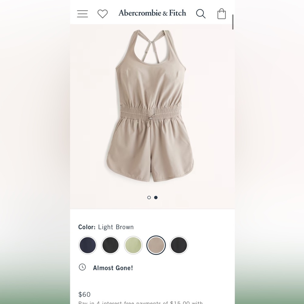 Light Brown Abercrombie & Fitch Traveler Romper in Women’s XXSP
